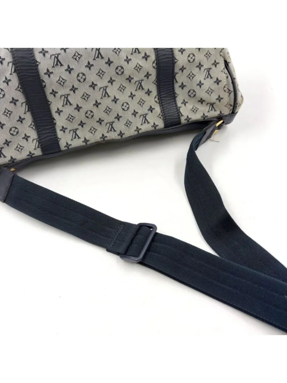 Louis Vuitton Sac Maman Monogram Mini Blue Mother's Canvas Navy Light Gray